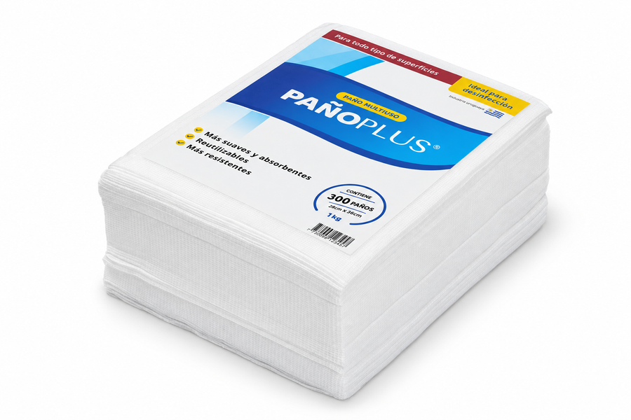 PañoPlus Paquete 1 kilo Blanco – 300 Paños