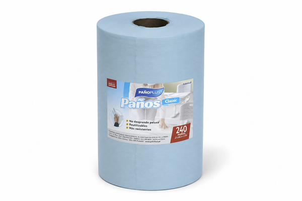 PañoPlus Classic – Rollo Celeste 2 kg / 240 Paños