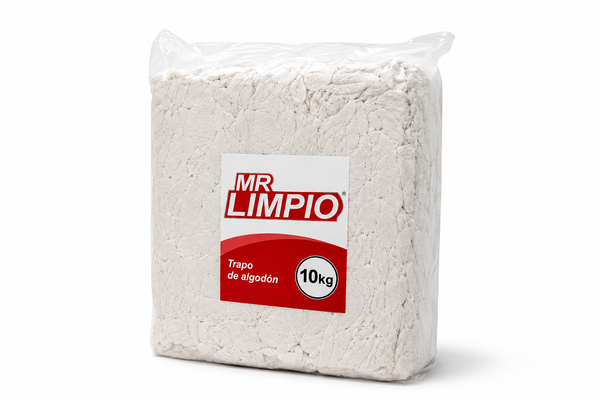 Mr. Limpio Trapo Blanco de Algodón – 10 kg