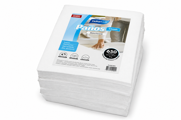 PañoPlus Classic Blanco – Paquete 5 kg / 650 Paños