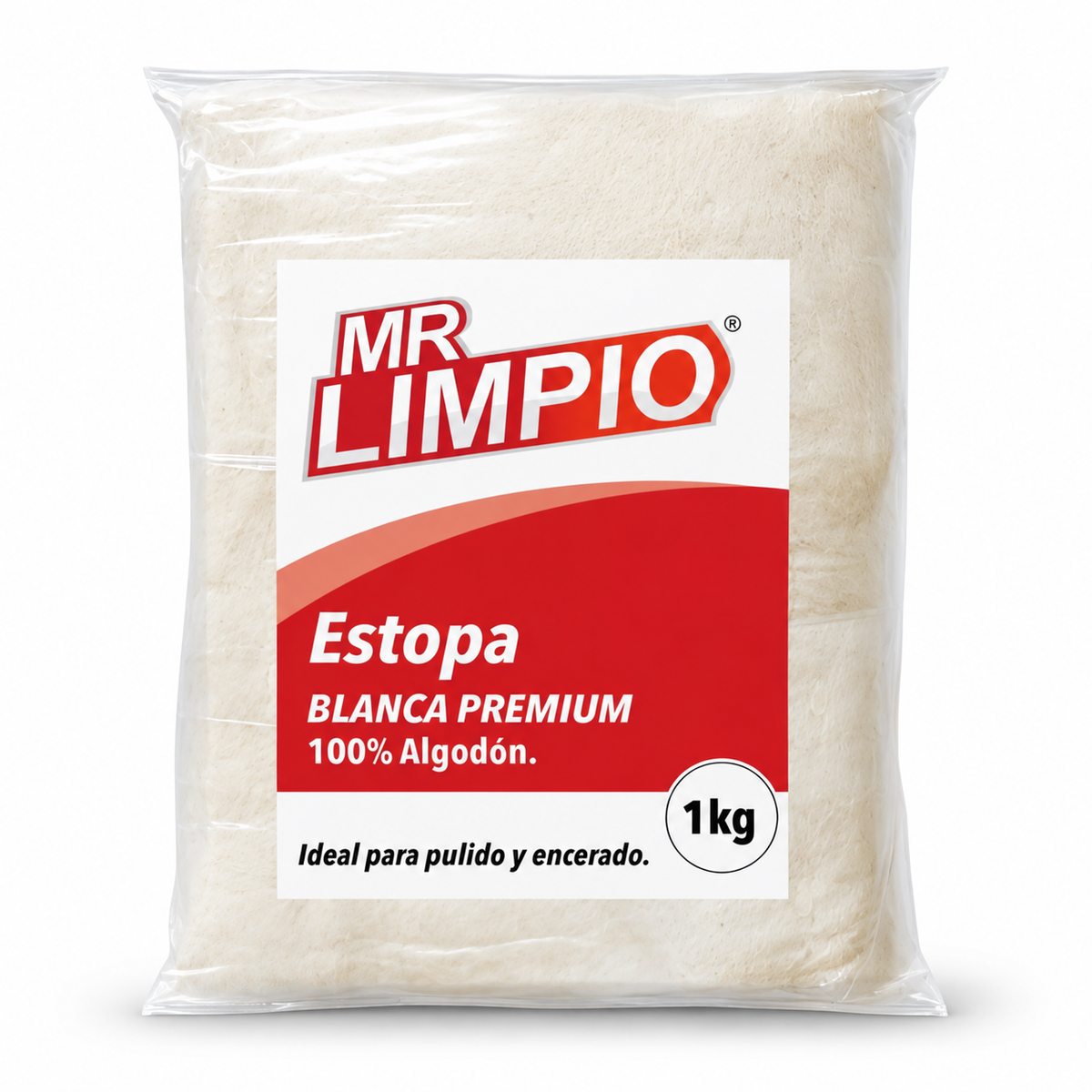 Mr. Limpio Estopa Blanca 100% Algodón – Paquete 1 kg