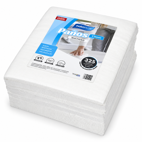 PañoPlus Classic Blanco – Paquete 2,5 kg / 325 Paños