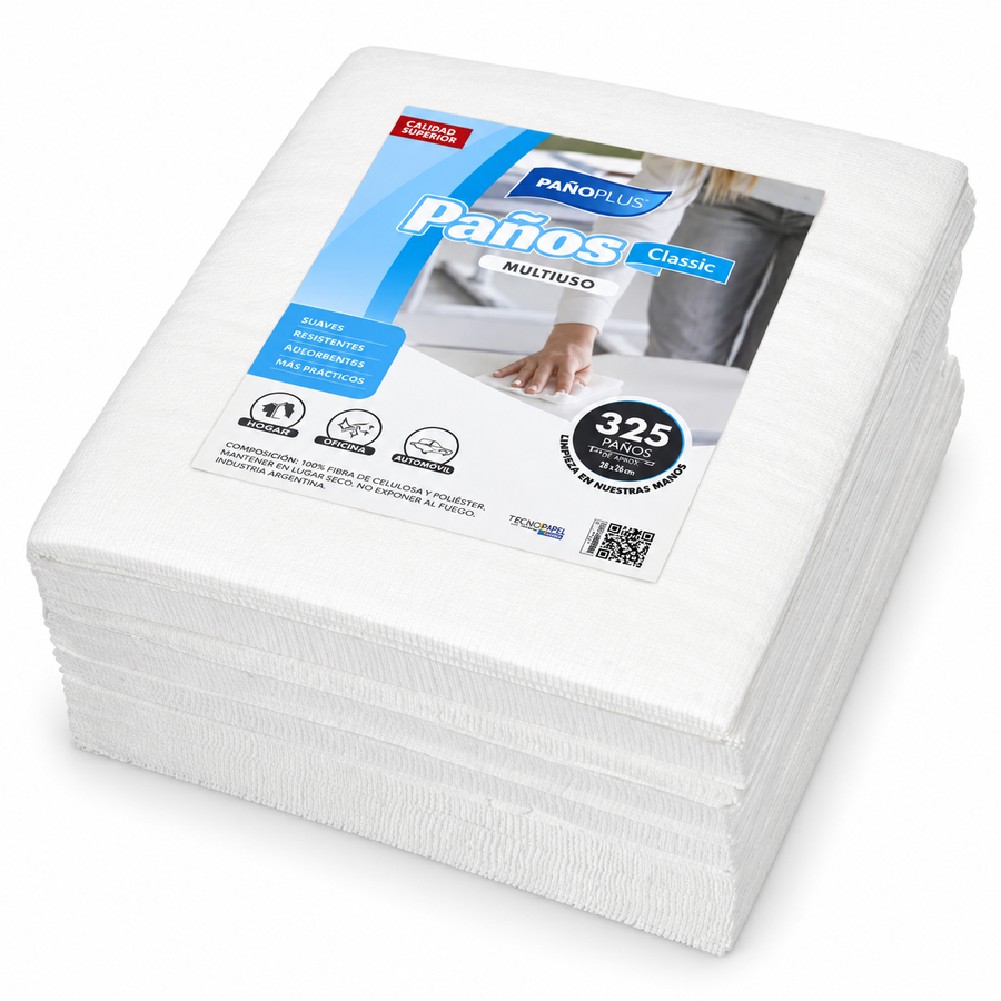 PañoPlus Classic Blanco – Paquete 2,5 kg / 325 Paños