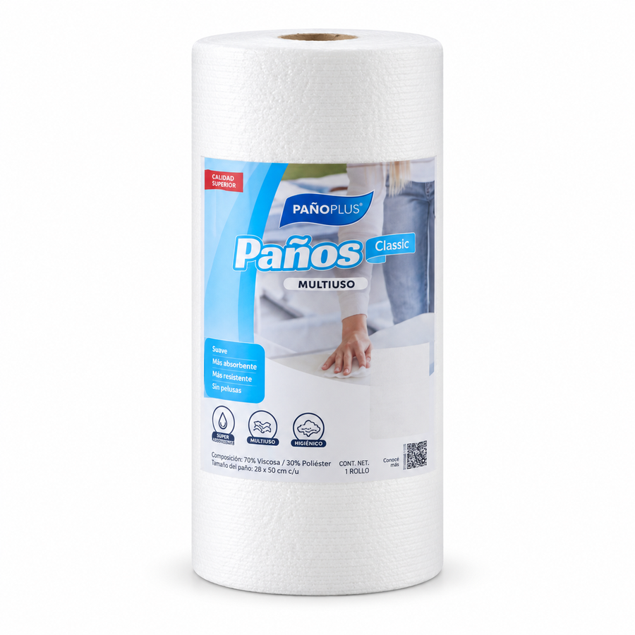 PañoPlus Classic Blanco – Rollo 2 kg / 240 Paños
