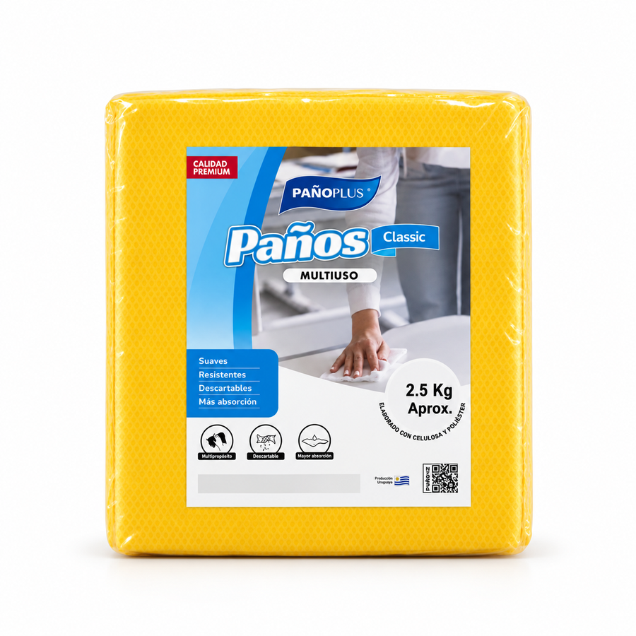 PañoPlus Classic Amarillo – Paquete 2,5 kg / 325 Paños