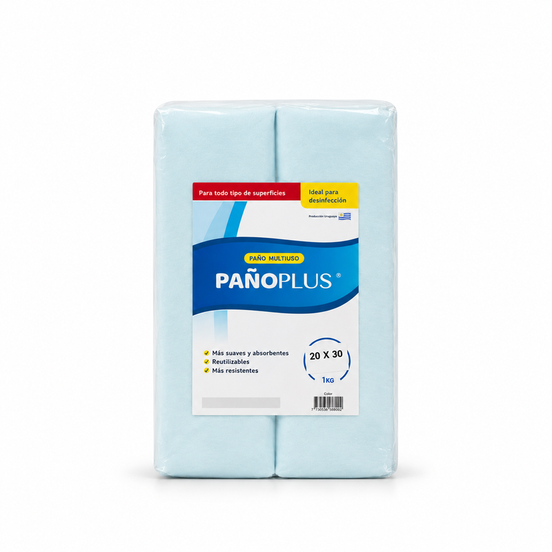 PañoPlus Classic Multiuso Celeste – Paquete 1 kg / 20 × 30 cm