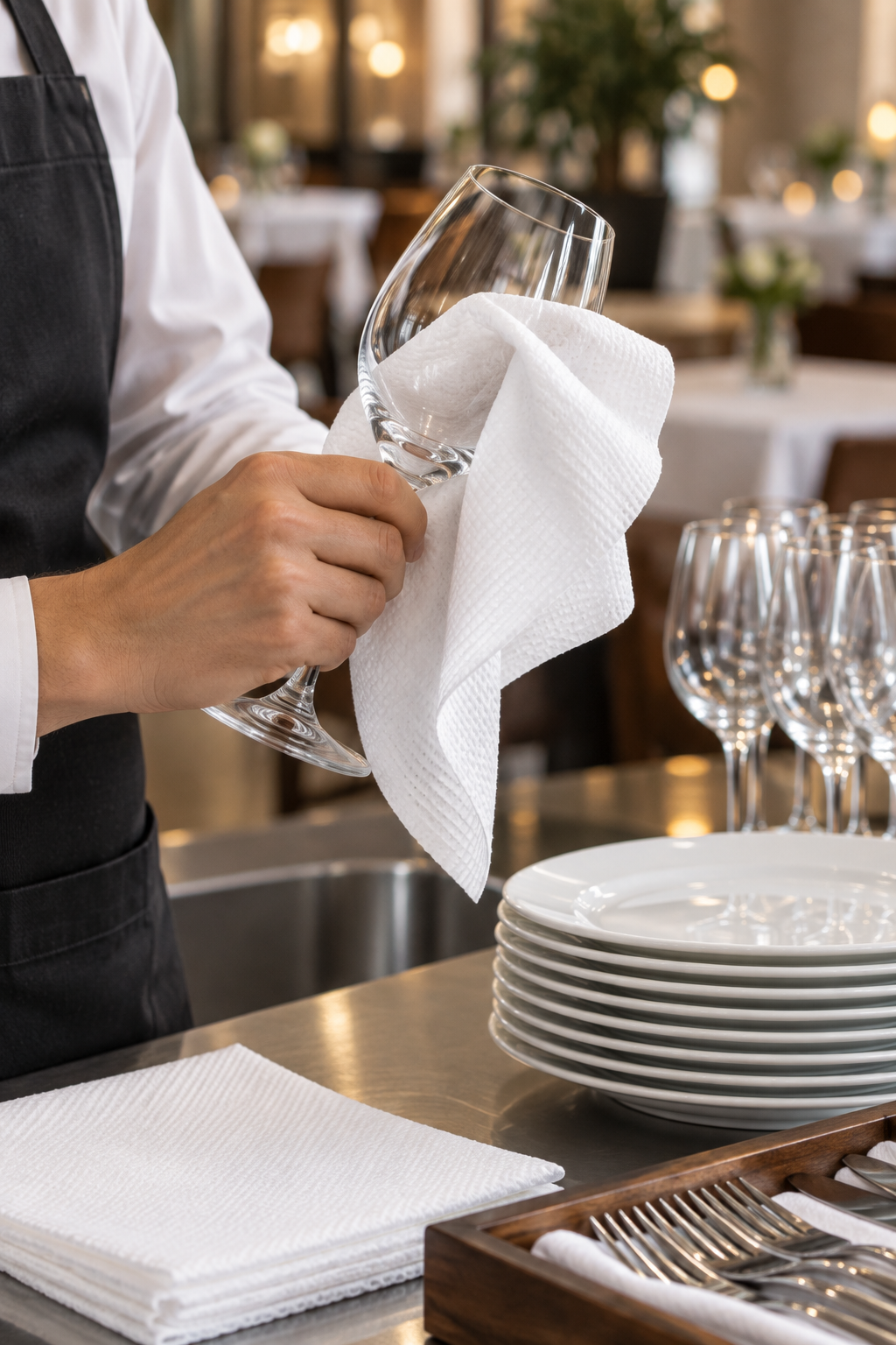 Copas y platos impecables para tus invitados