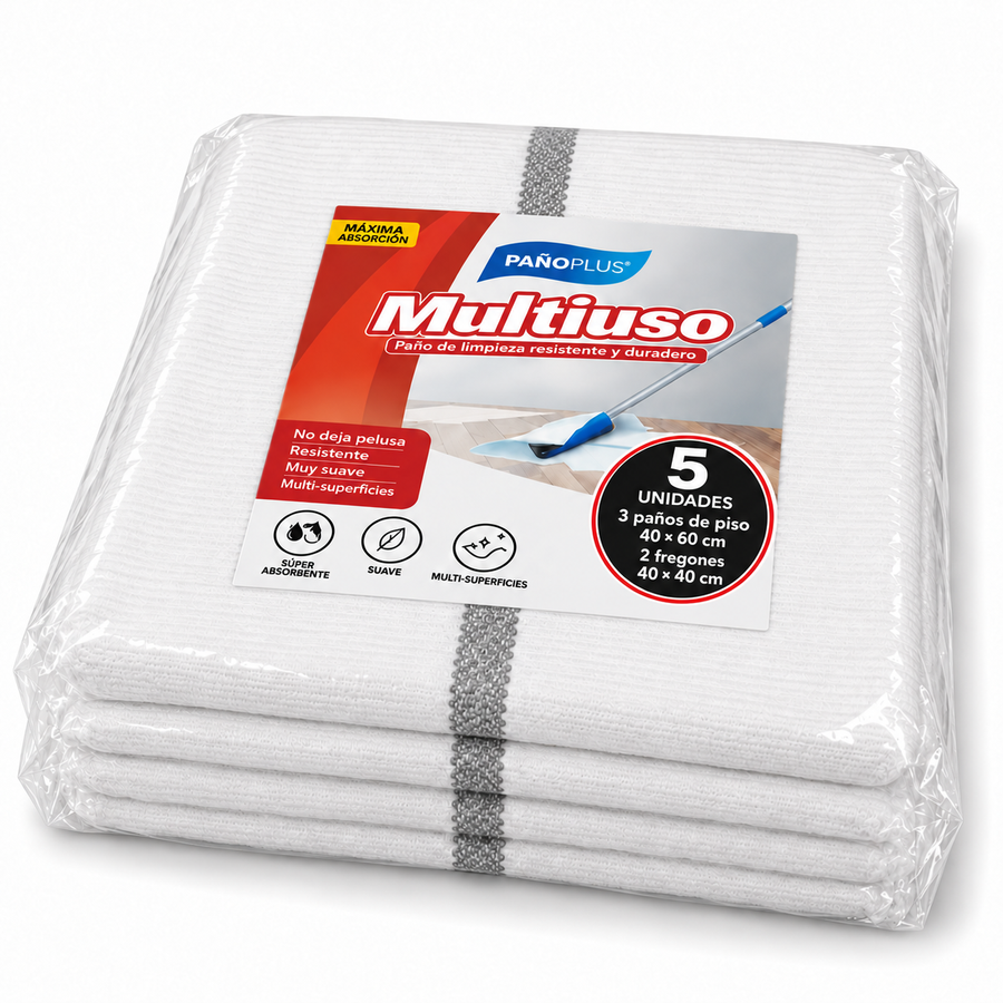 PañoPlus Multiuso – Pack x5 Unidades