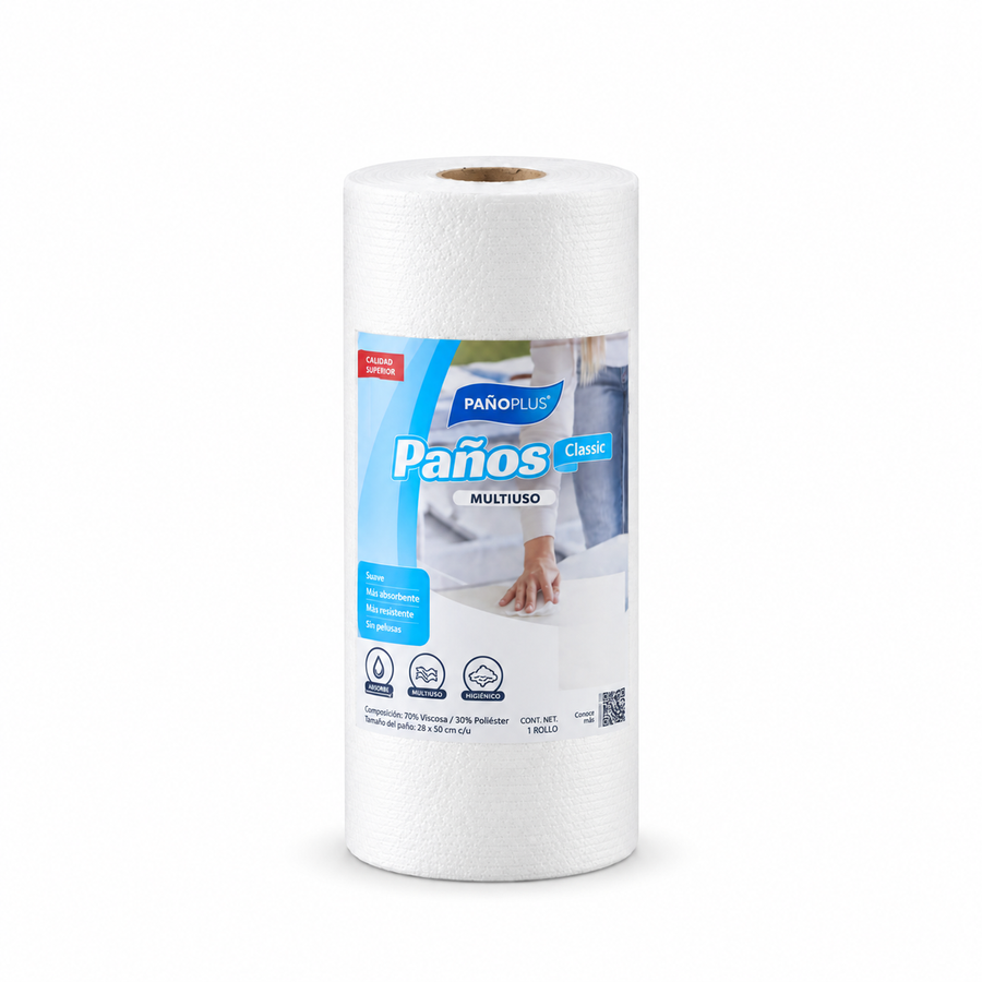PañoPlus Classic Blanco – Rollo 1.5kg